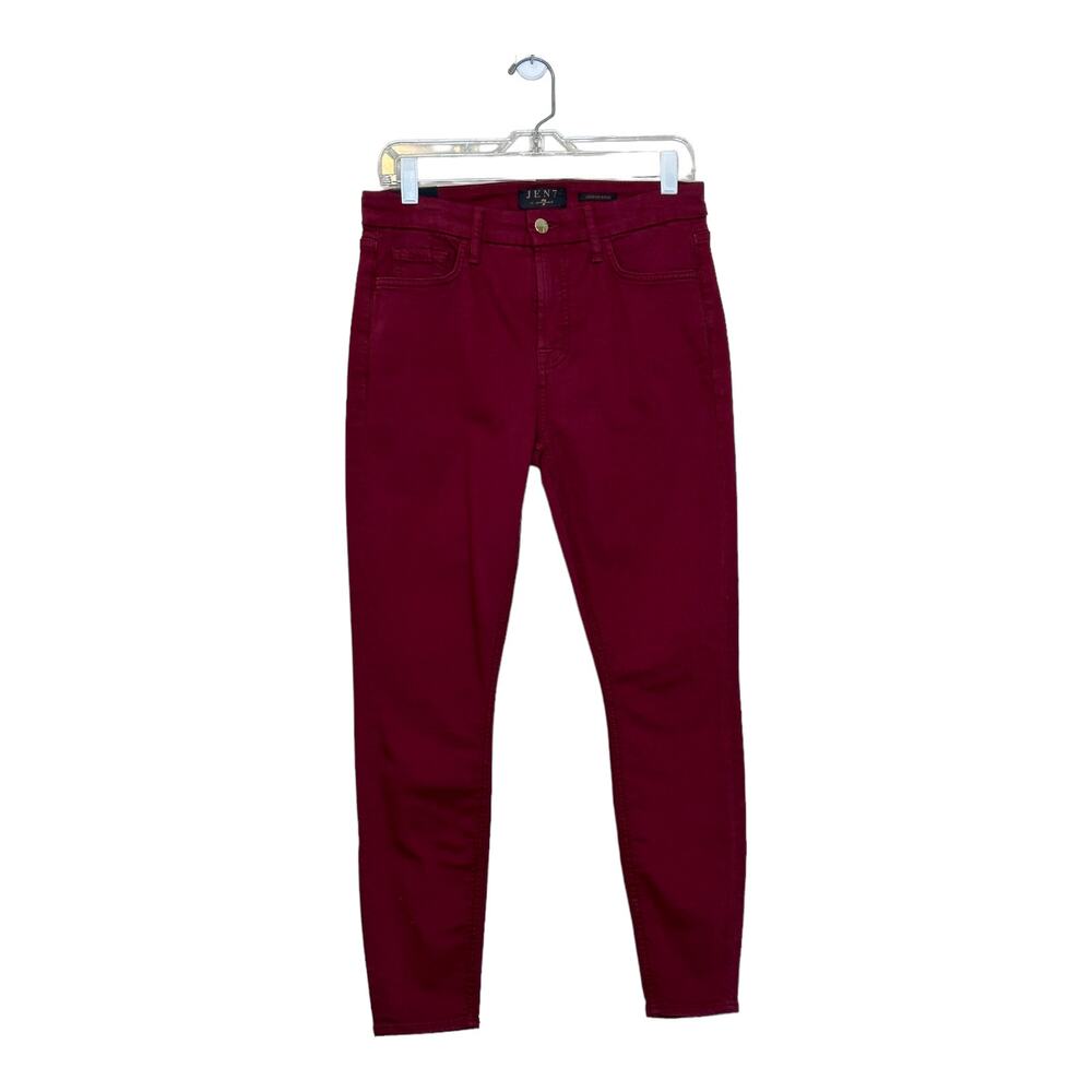 Jen7 red legging ankle stretch jeggings jeans size 8